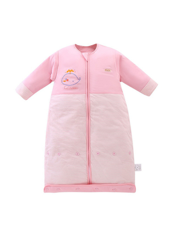 Bērnu kokvilnas gulēšanas somas ar noņemamām piedurknēm, antibakteriāls, temperatūras regulēšana un mitruma novadīšana, rudens, pavasara un ziemas laikam