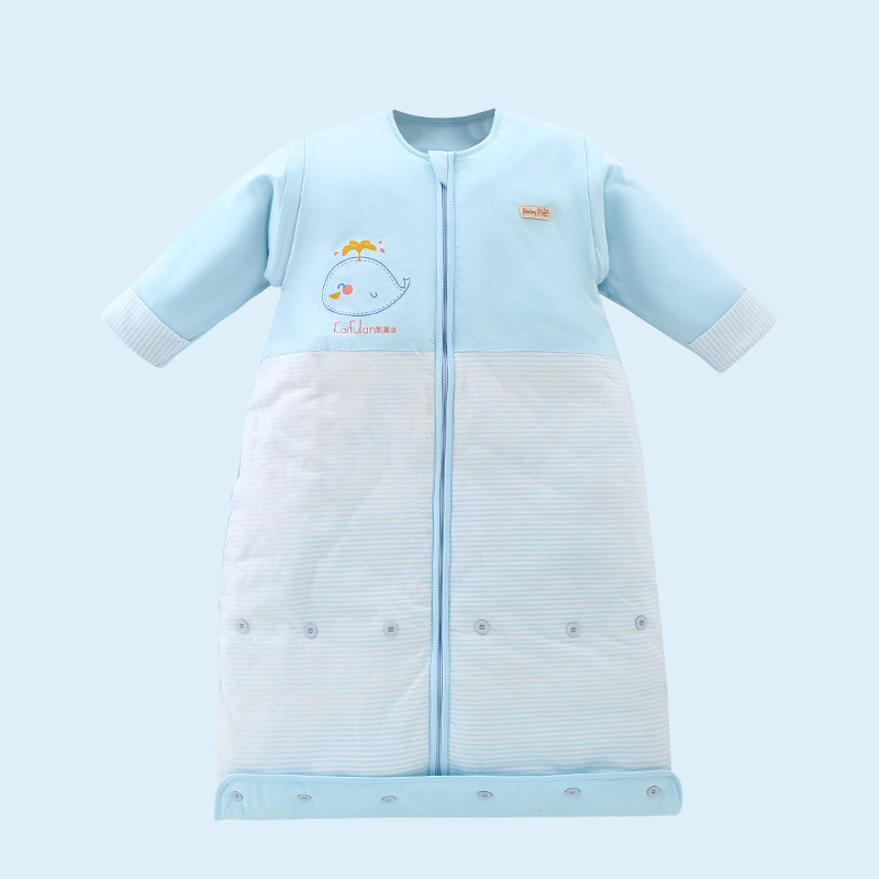 Bērnu kokvilnas gulēšanas somas ar noņemamām piedurknēm, antibakteriāls, temperatūras regulēšana un mitruma novadīšana, rudens, pavasara un ziemas laikam