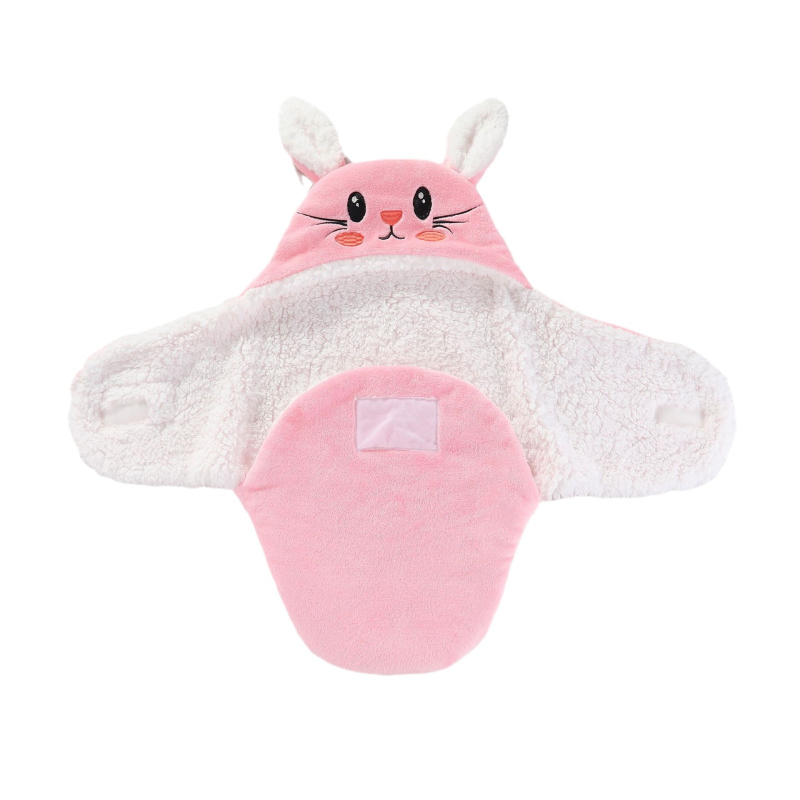 Guļammaiss zīdaiņiem, kokonu stilā, flaneļa audums, poliestera-kokvilnas pildījums, dzīvnieku raksts, vecums 0–1 gads.