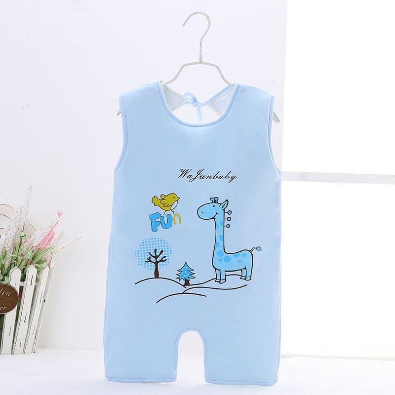 Kokvilnas bērnu guļammaiss ar karikatūru rakstu, ar samtainas kokvilnas pildījumu un kokvilnas oderi