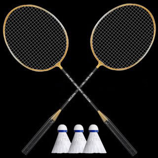 Set od 2 badminton palica – okvir od ferro-alij, težina 95–100 g, držač G2, najlon užad, horizontalni udar