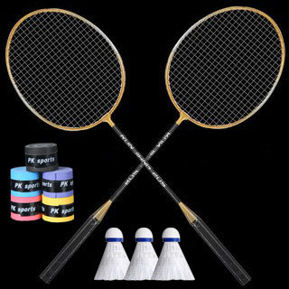 Set od 2 badminton palica – okvir od ferro-alij, težina 95–100 g, držač G2, najlon užad, horizontalni udar