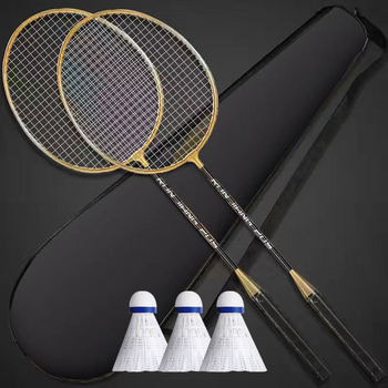 Set od 2 badminton palica – okvir od ferro-alij, težina 95–100 g, držač G2, najlon užad, horizontalni udar