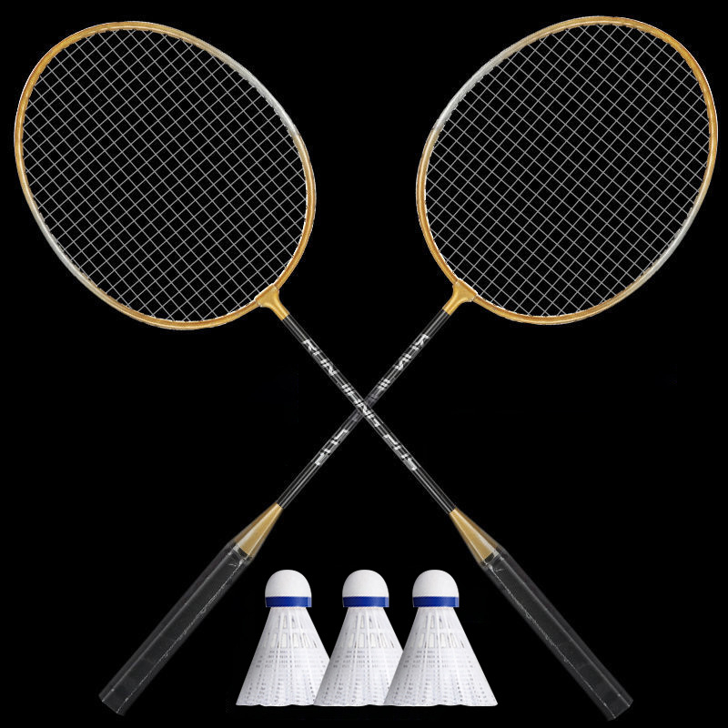 Set od 2 badminton palica – okvir od ferro-alij, težina 95–100 g, držač G2, najlon užad, horizontalni udar