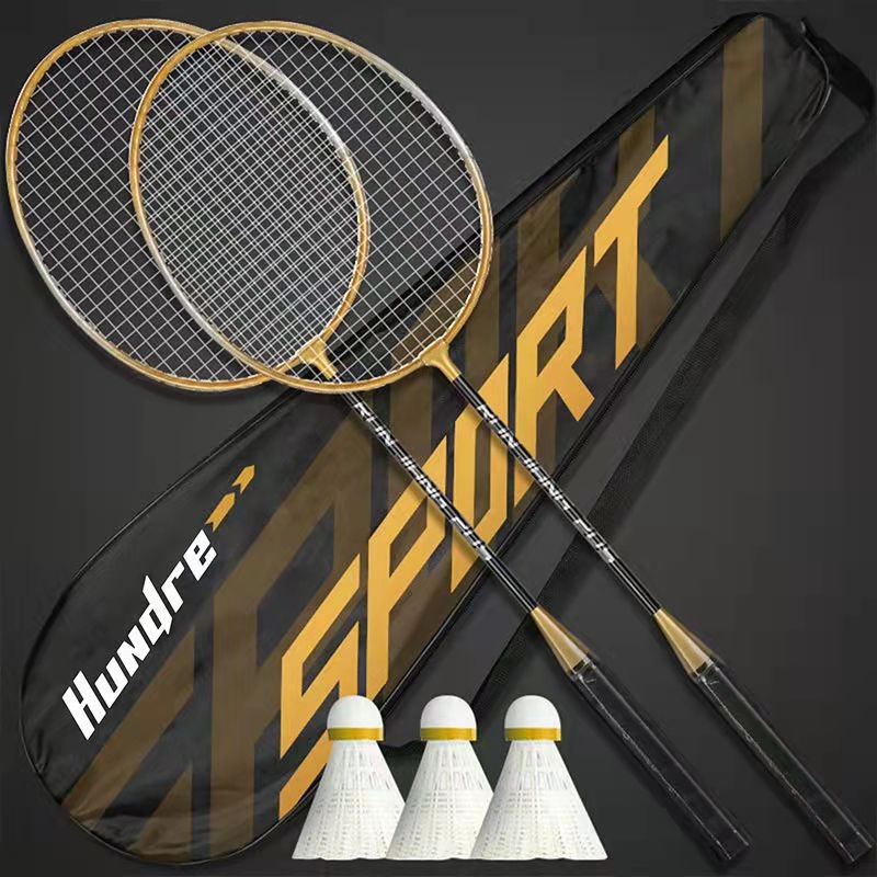 Set od 2 badminton palica – okvir od ferro-alij, težina 95–100 g, držač G2, najlon užad, horizontalni udar