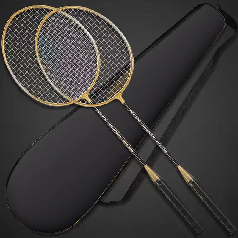 Set od 2 badminton palica – okvir od ferro-alij, težina 95–100 g, držač G2, najlon užad, horizontalni udar