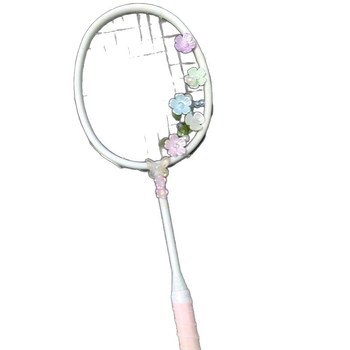 Mini badminton reketa s dizajnom, okvir od karbonskih vlakana, 95–100 g, izuzetno tvrda, direktan udarac — privjesak za ruksak