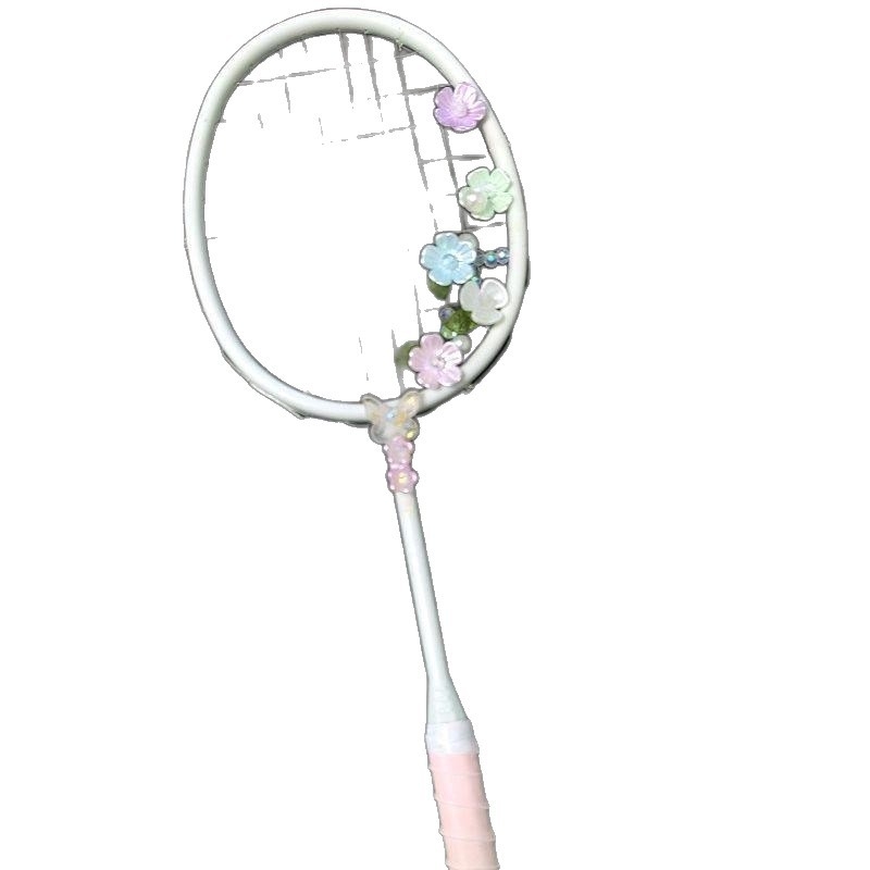 Mini badminton reketa s dizajnom, okvir od karbonskih vlakana, 95–100 g, izuzetno tvrda, direktan udarac — privjesak za ruksak