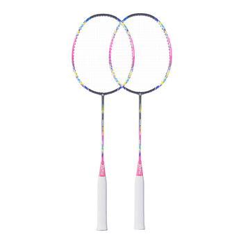Youyou badminton reketa – okvir od željezne legure, mreža od najlona, težina 95–100 g, srednja tvrdoća šipke, pogodna za početnike