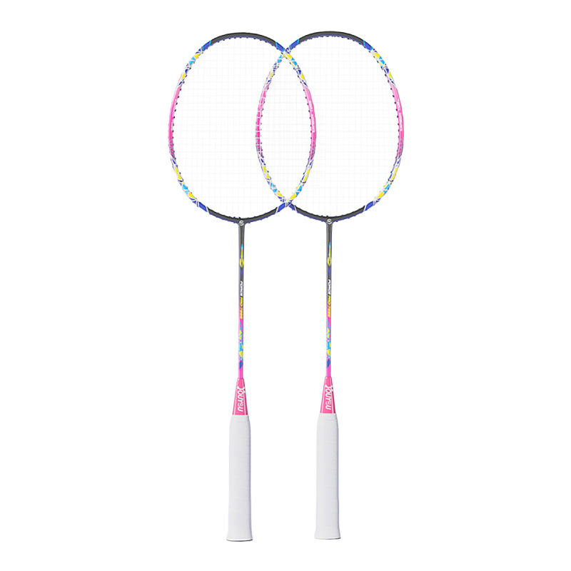 Youyou badminton reketa – okvir od željezne legure, mreža od najlona, težina 95–100 g, srednja tvrdoća šipke, pogodna za početnike