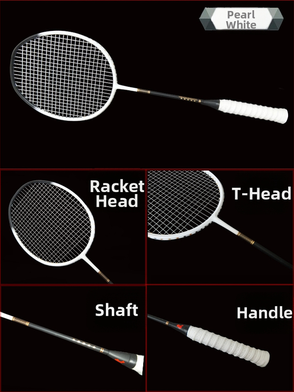 Badminton reketa od karbonskih vlakana, težina 85–89 g, debljina drške G5, tvrd dojam, za srednje i napredne igrače