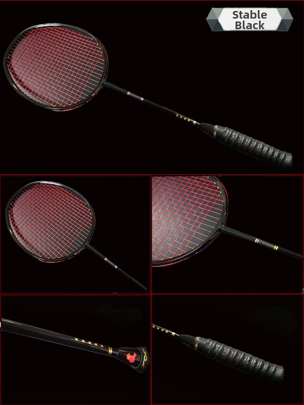 Badminton reketa od karbonskih vlakana, težina 85–89 g, debljina drške G5, tvrd dojam, za srednje i napredne igrače