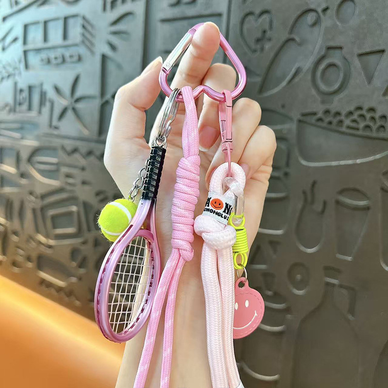 Ključevni privjesak s tenis temom, sportska serija, sladak stil (ABS materijal, poklon za vjenčanje, rođendan, završetak studija)