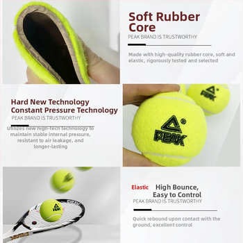Peak apmācības tenisa bumba — ķīmiskās šķiedras, apmācību bumba, piemērota galda tenisam un spalvu tenisam, pielāgošana pieejama