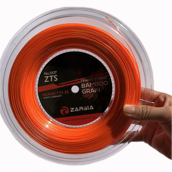 ZARSIA raketes stīgas ar bambusa rakstu, poliestera cieta stieple, piemērota tenisam un badmintonam, izturīga, izcelsme Ķīna