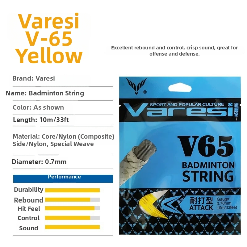V-65 neilona raketes strūna – Varesi, badmintonam