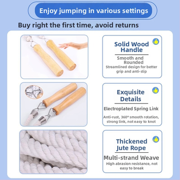 Pletene uže za preskakanje s drškama za grupne školske športske događaje