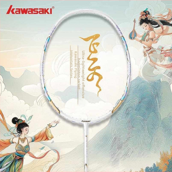 Raketa za badminton Kawasaki Feitian, okvir od karbonskih vlakana, težina 75–79 g, najlon strune, direktan udarac