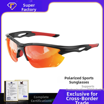 Ochelari sport polarizați TR90 pentru pescuit, alergare, ciclism și golf | lentile Tac polarizate | pernuțe nazale antiderapante | compatibili cu banda pentru cap