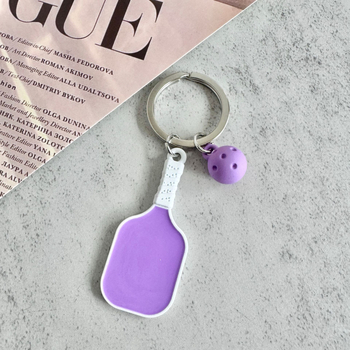 Μπρελόκ κλειδιών pickleball για φανς, ψευδάργυρος, αθλητικό στυλ μόδας, επιχειρηματικό δώρο