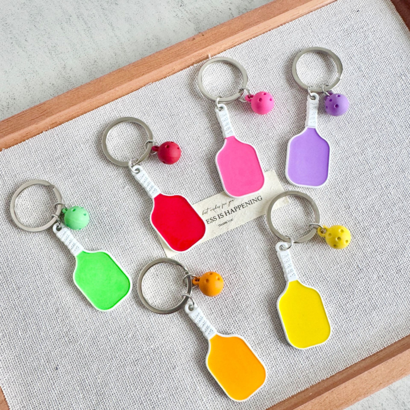 Μπρελόκ κλειδιών pickleball για φανς, ψευδάργυρος, αθλητικό στυλ μόδας, επιχειρηματικό δώρο