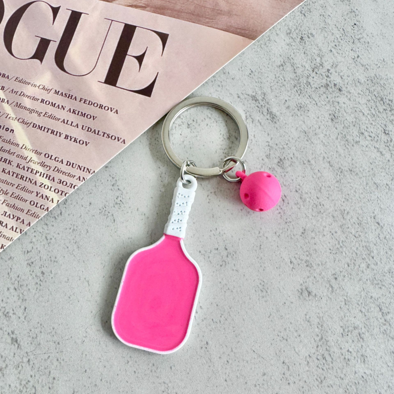 Μπρελόκ κλειδιών pickleball για φανς, ψευδάργυρος, αθλητικό στυλ μόδας, επιχειρηματικό δώρο