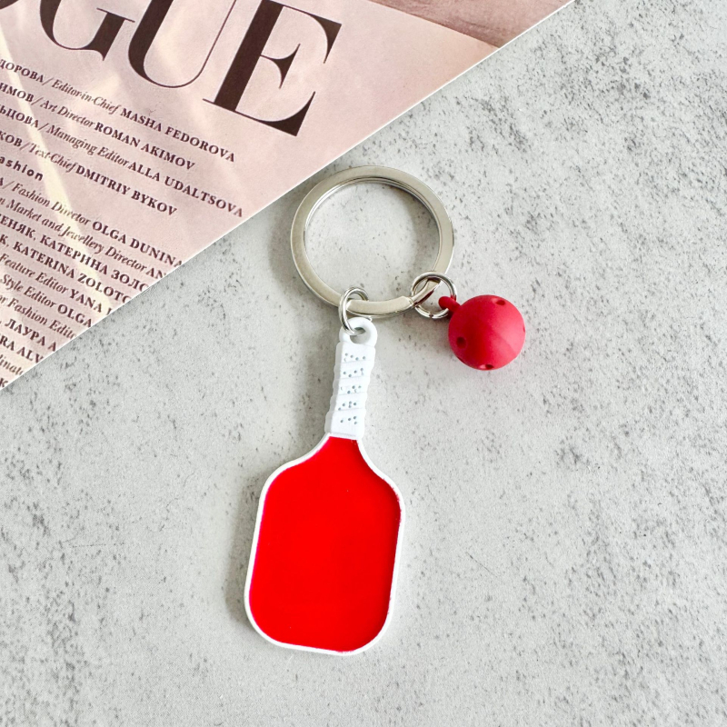 Μπρελόκ κλειδιών pickleball για φανς, ψευδάργυρος, αθλητικό στυλ μόδας, επιχειρηματικό δώρο