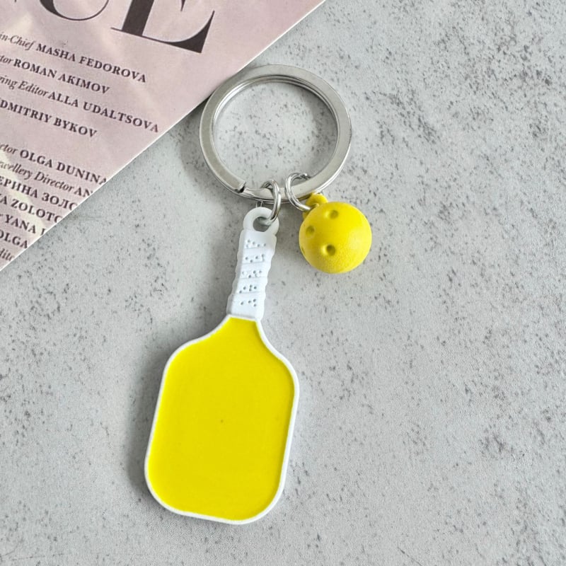 Μπρελόκ κλειδιών pickleball για φανς, ψευδάργυρος, αθλητικό στυλ μόδας, επιχειρηματικό δώρο