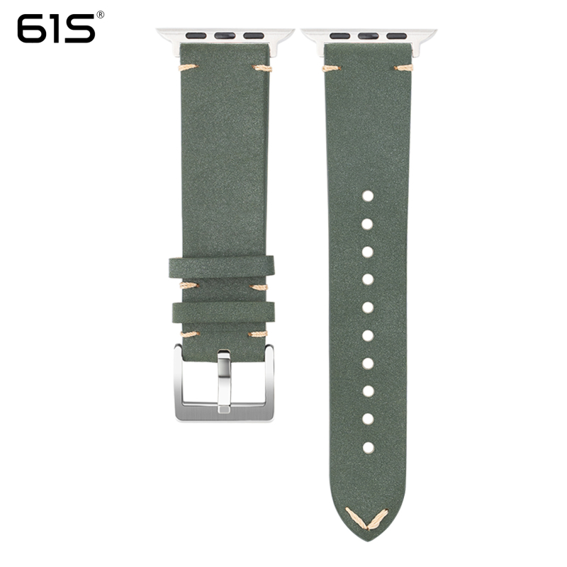 Apple Watch каишка от естествена кожа, съвместима с Apple Watch, закопчаване с щифт, персонализируемо лого, тегло около 15,5 g