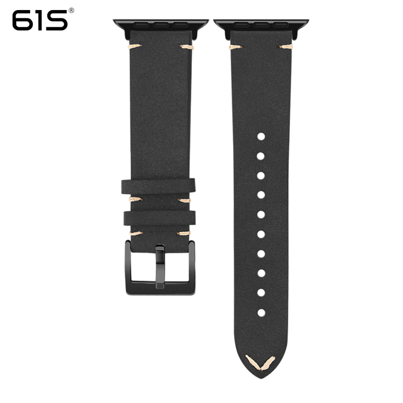 Apple Watch каишка от естествена кожа, съвместима с Apple Watch, закопчаване с щифт, персонализируемо лого, тегло около 15,5 g