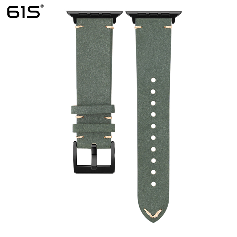 Apple Watch каишка от естествена кожа, съвместима с Apple Watch, закопчаване с щифт, персонализируемо лого, тегло около 15,5 g