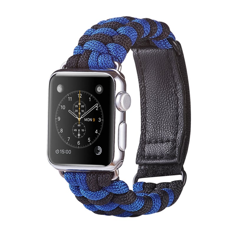 Paracord Velcro rihm Apple Watch SE ja Series 4–7 – välistingimustes sportimiseks