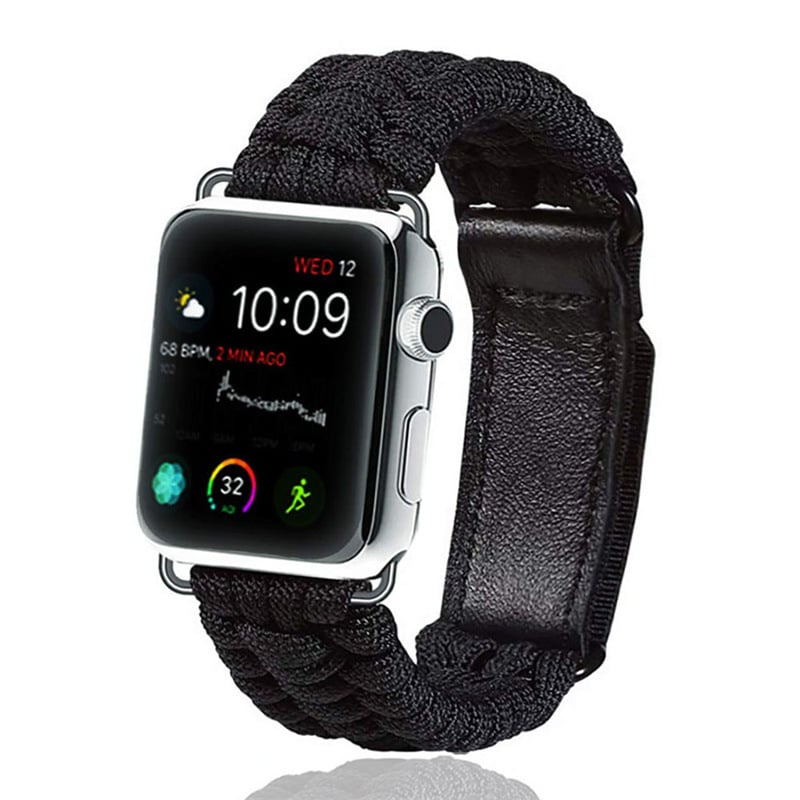 Paracord Velcro rihm Apple Watch SE ja Series 4–7 – välistingimustes sportimiseks