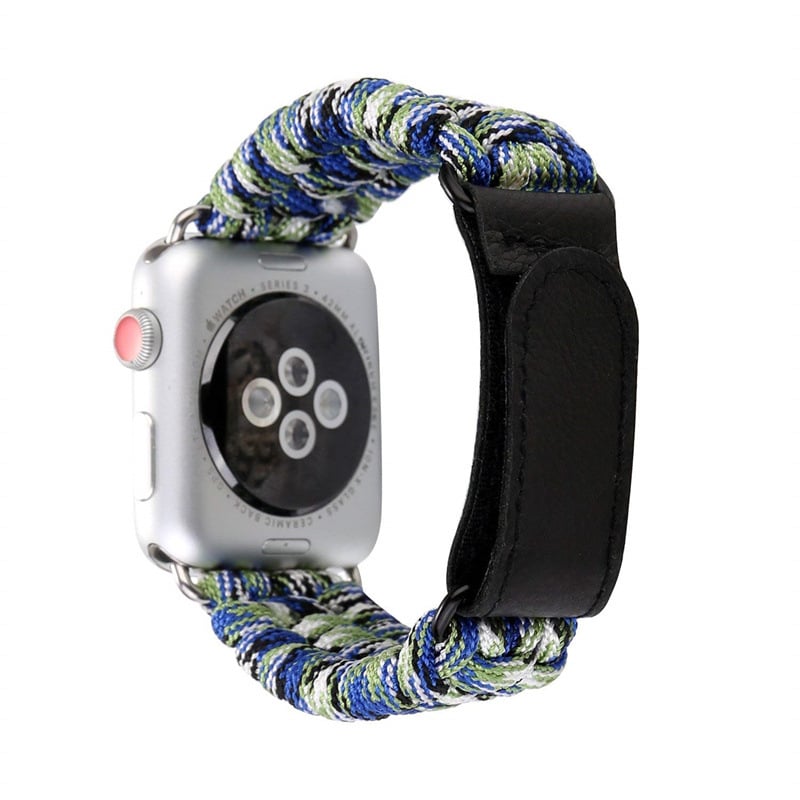 Paracord Velcro rihm Apple Watch SE ja Series 4–7 – välistingimustes sportimiseks