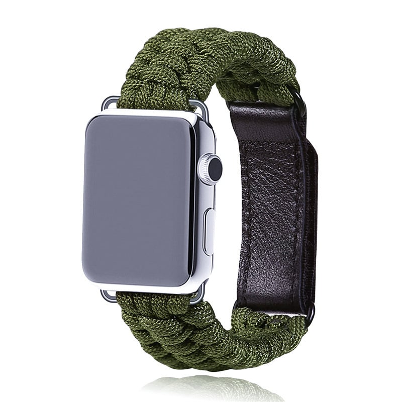 Paracord Velcro rihm Apple Watch SE ja Series 4–7 – välistingimustes sportimiseks