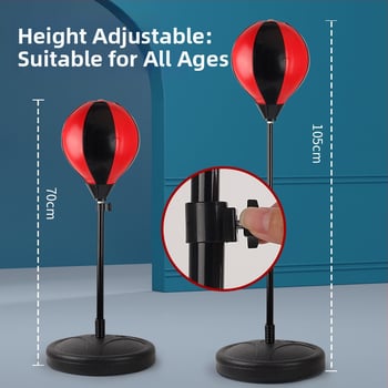 Vaikų bokso treniruočių rinkinys su Speed Ball ir smėlio maišeliu, audinio medžiaga, prekės ženklas Shang Sile, 7–14 metų amžiaus, pakuotė: spalvota dėžutė arba balta dėžutė