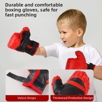 Vaikų bokso treniruočių rinkinys su Speed Ball ir smėlio maišeliu, audinio medžiaga, prekės ženklas Shang Sile, 7–14 metų amžiaus, pakuotė: spalvota dėžutė arba balta dėžutė