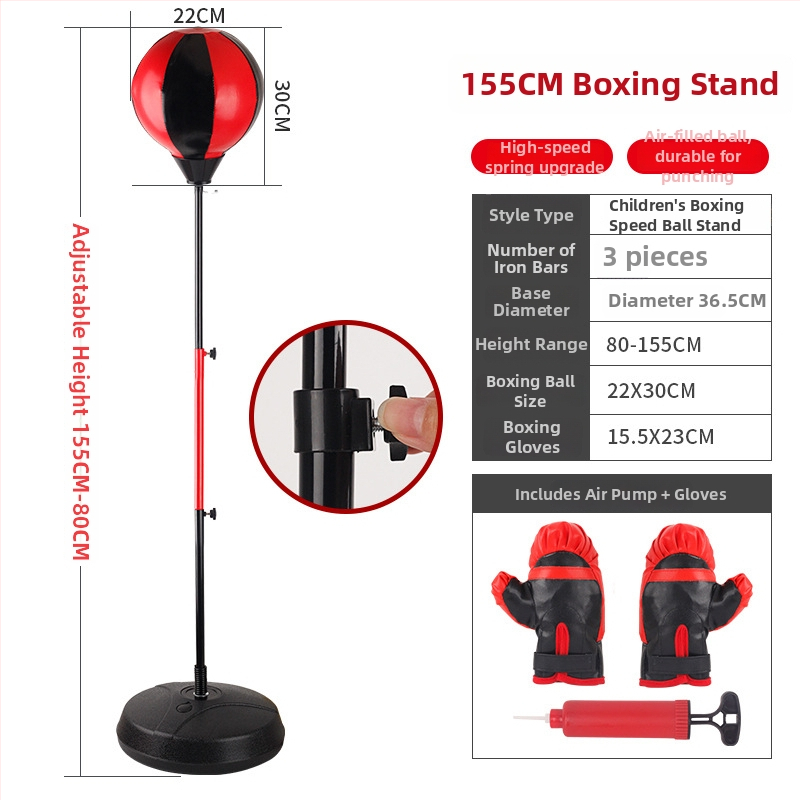 Vaikų bokso treniruočių rinkinys su Speed Ball ir smėlio maišeliu, audinio medžiaga, prekės ženklas Shang Sile, 7–14 metų amžiaus, pakuotė: spalvota dėžutė arba balta dėžutė