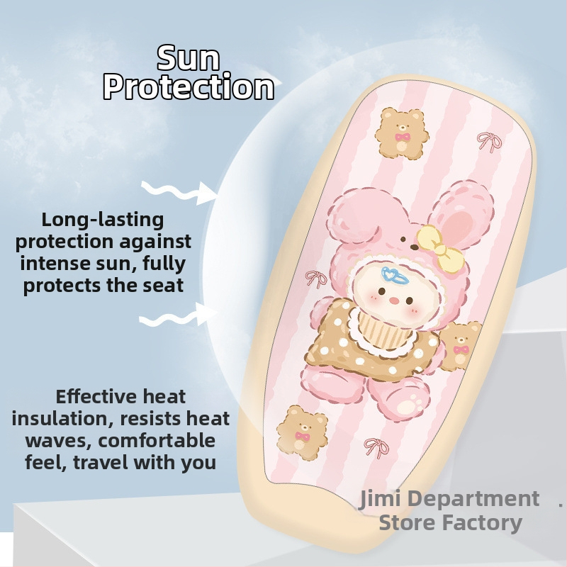 Povlak na sedadlo elektrického vozidla; hodvábny materiál; výplň z bavlny; letná prevádzka; bez prispôsobenia.