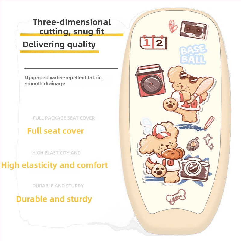 Povlak na sedadlo elektrického vozidla; hodvábny materiál; výplň z bavlny; letná prevádzka; bez prispôsobenia.