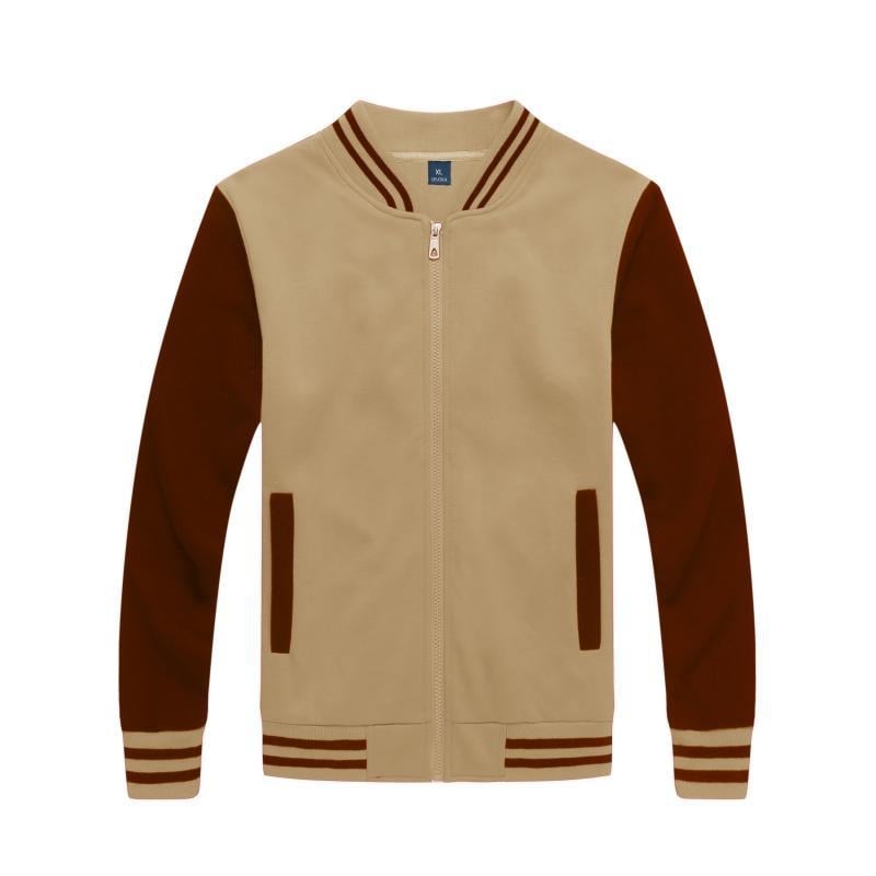 Καρντάγκιν από βαμβάκι με παχιά ύφανση, εκτυπωμένο λογότυπο, μακριές μανίκιες, ίσια γραμμή