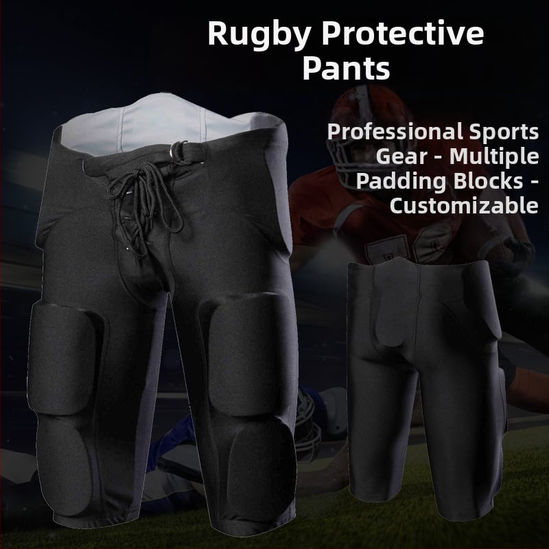 Vīriešu aizsargājošas treniņbikses regbiem un futbolam ar pretkraušanas aizsardzību, ārējais materiāls 82% poliesters, 18% Lycra, visu gada laikapstākļiem