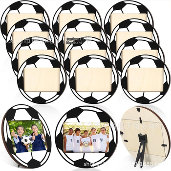 Medinis kamuolio formos foto rėmelis sporto temai, stalinis demonstravimas, spausdinimas, animacinio stiliaus, asmeninė dovana.