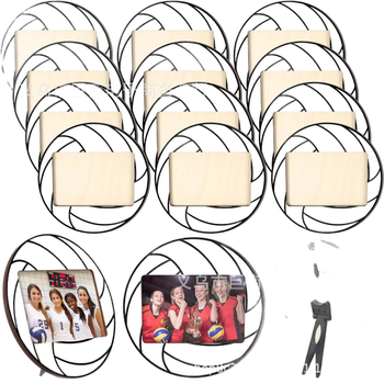 Medinis kamuolio formos foto rėmelis sporto temai, stalinis demonstravimas, spausdinimas, animacinio stiliaus, asmeninė dovana.