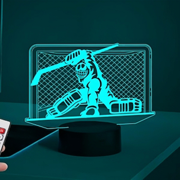 Lumină de noapte 3D în formă de disc de hochei, alimentare USB, control tactil, abajur din acrilic