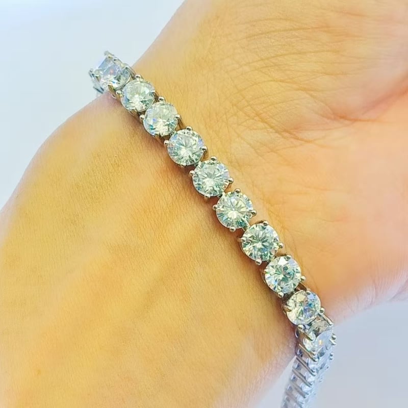 Унисекс гривна с геометрична тенис-верига, Kangzhina Jewelry, позлатен меден материал, позлатяване, модерен ежедневен аксесоар за ръка