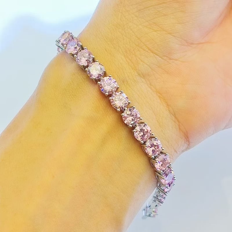 Унисекс гривна с геометрична тенис-верига, Kangzhina Jewelry, позлатен меден материал, позлатяване, модерен ежедневен аксесоар за ръка