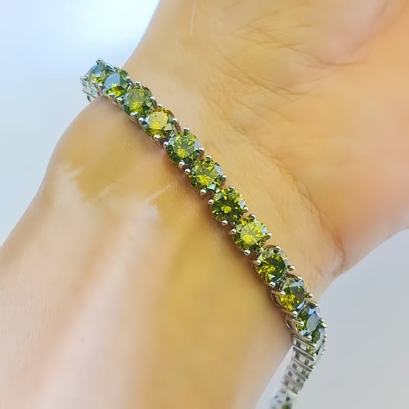 Унисекс гривна с геометрична тенис-верига, Kangzhina Jewelry, позлатен меден материал, позлатяване, модерен ежедневен аксесоар за ръка