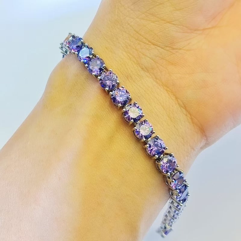 Унисекс гривна с геометрична тенис-верига, Kangzhina Jewelry, позлатен меден материал, позлатяване, модерен ежедневен аксесоар за ръка