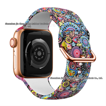 Силиконова каишка за Apple Watch — съвместима с Apple Watch, материал силикон, закопчаване с пин, тегло около 20 г, пусната през 2019 г.